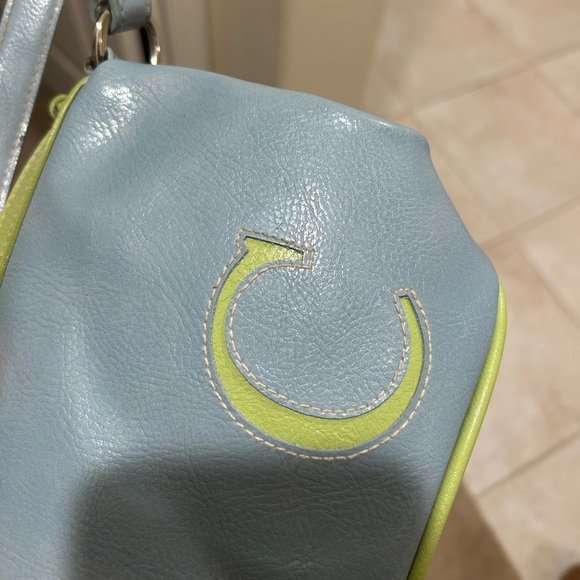 Light blue leather C initial shoulder purse - Picture 4 of 4